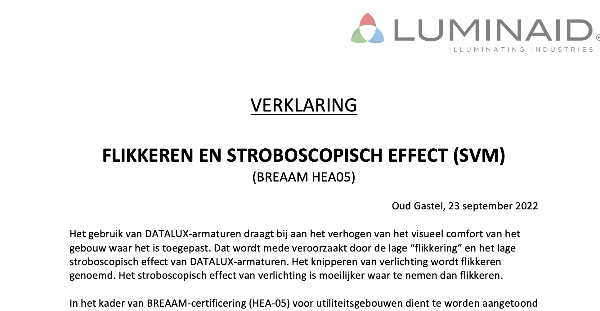 Verklaring flikkeren